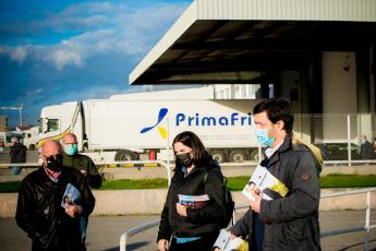 Contacto com trabalhadores da Nestlé