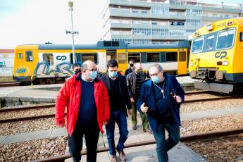 Deslocação no comboio que liga o Bombarral às Caldas da Rainha