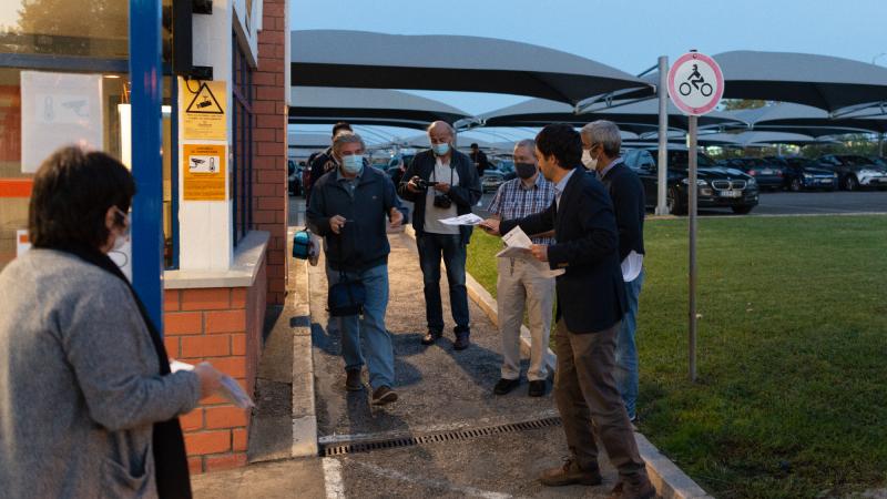 Contacto com trabalhadores da Tyco, Évora