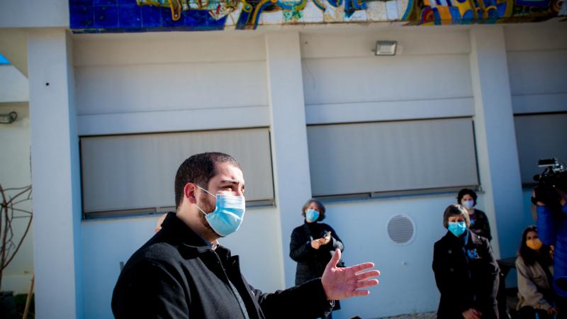 Contacto com trabalhadores da educação, Escola António Arroio, Lisboa