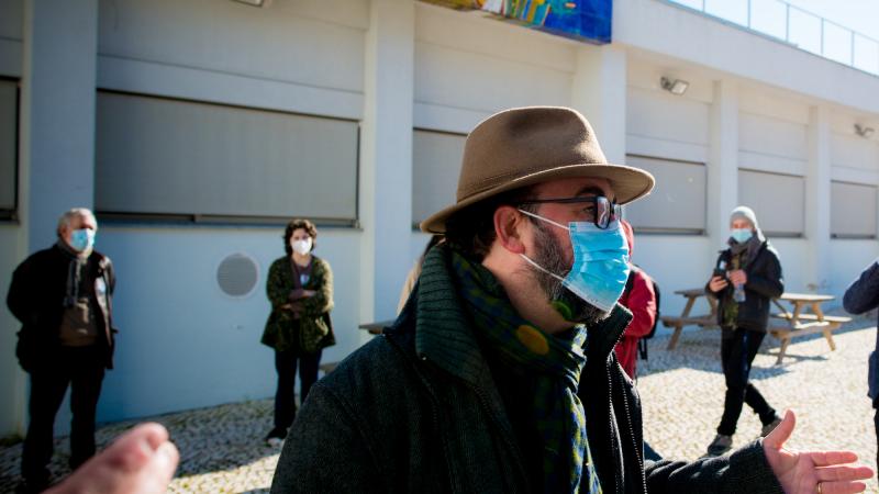 Contacto com trabalhadores da educação, Escola António Arroio, Lisboa