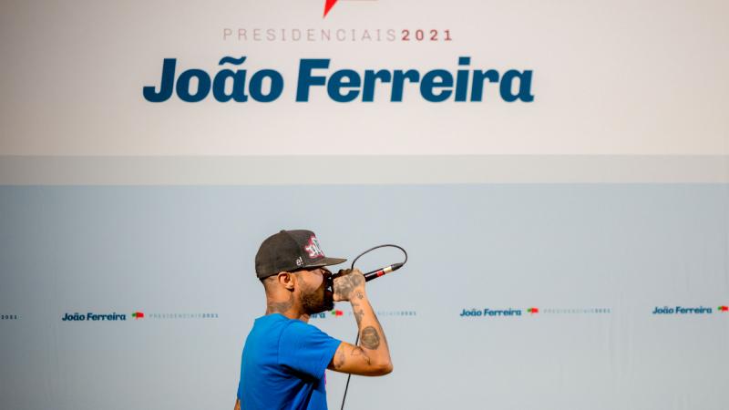 Comício com jovens apoiantes da candidatura, Seixal