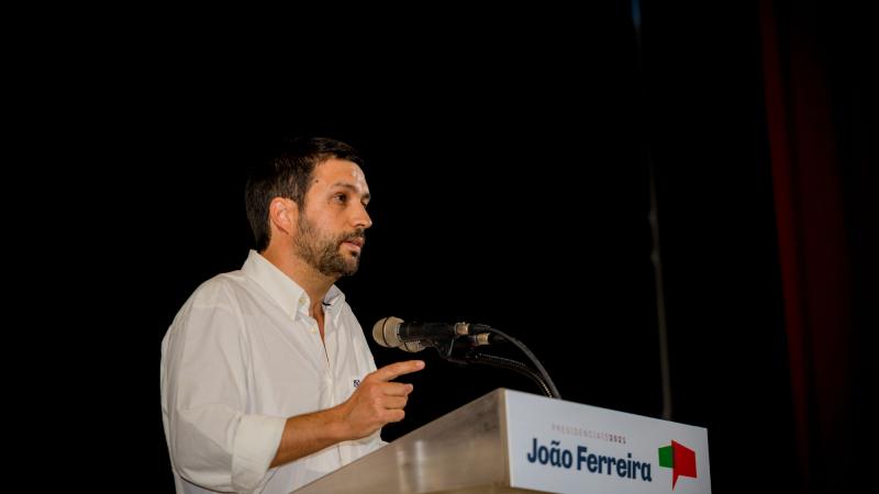 Comício com jovens apoiantes da candidatura, Seixal