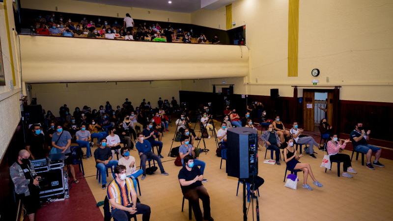 Comício com jovens apoiantes da candidatura, Seixal