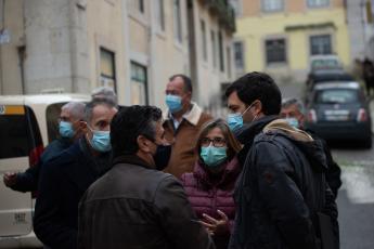 Vigília do sector do táxi, Lisboa, em frente ao Ministério do Ambiente e da Ação Climática