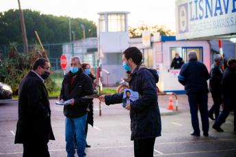 Contacto com trabalhadores na Lisnave