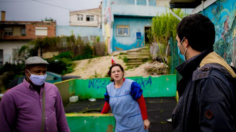 Visita e encontro na Associação Moinho da Juventude, Cova da Moura, Amadora