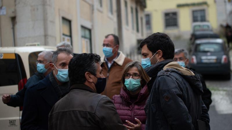 Vigília do sector do táxi, Lisboa, em frente ao Ministério do Ambiente e da Ação Climática