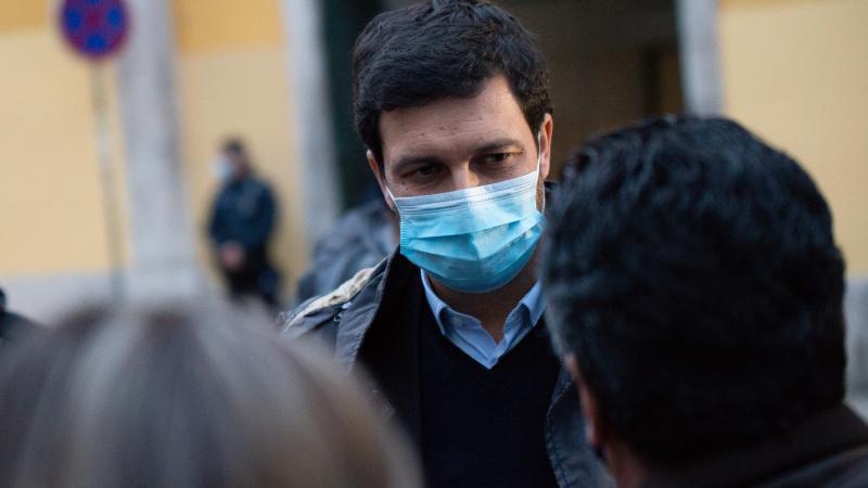 Vigília do sector do táxi, Lisboa, em frente ao Ministério do Ambiente e da Ação Climática