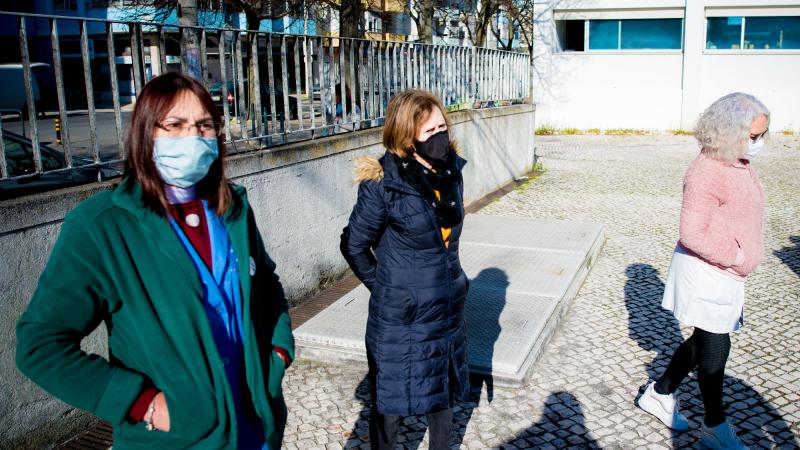 Contacto com trabalhadores da educação, Escola António Arroio, Lisboa