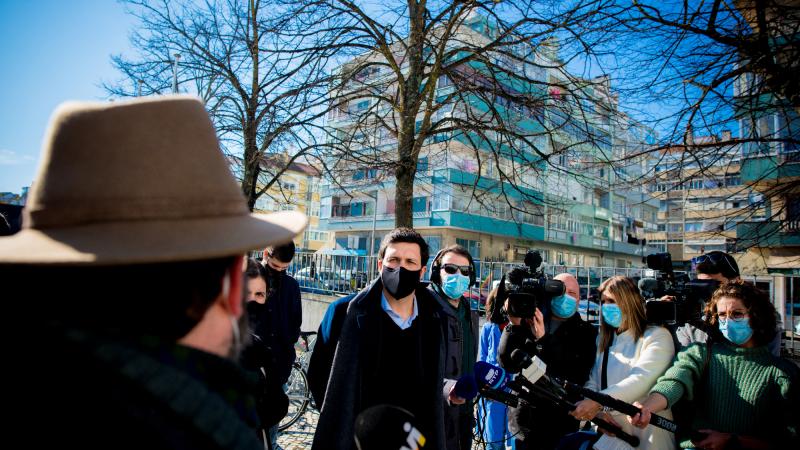 Contacto com trabalhadores da educação, Escola António Arroio, Lisboa