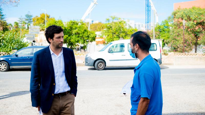 Contacto com os trabalhadores da FAGAR, empresa municipal de águas e resíduos de Faro, Horta da Areia