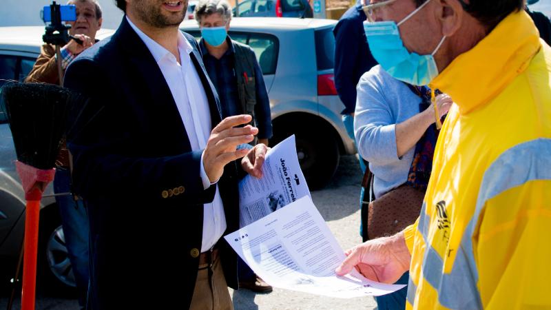 Contacto com os trabalhadores da FAGAR, empresa municipal de águas e resíduos de Faro, Horta da Areia