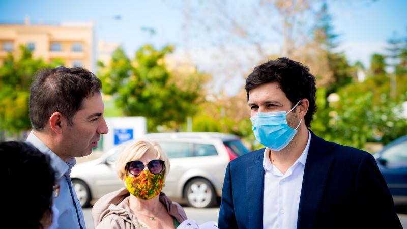 Contacto com os trabalhadores da FAGAR, empresa municipal de águas e resíduos de Faro, Horta da Areia