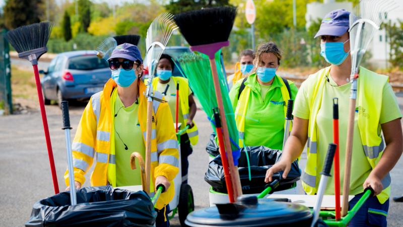 Contacto com os trabalhadores da FAGAR, empresa municipal de águas e resíduos de Faro, Horta da Areia