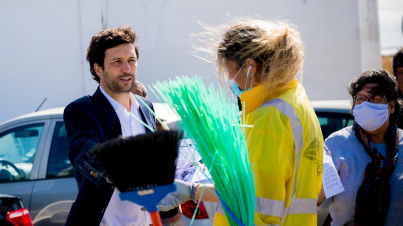 Contacto com os trabalhadores da FAGAR, empresa municipal de águas e resíduos de Faro, Horta da Areia