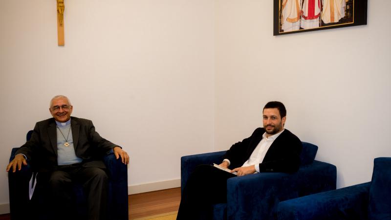 Encontro com Presidente Conferência Episcopal, Cúria Diocesana, Setúbal