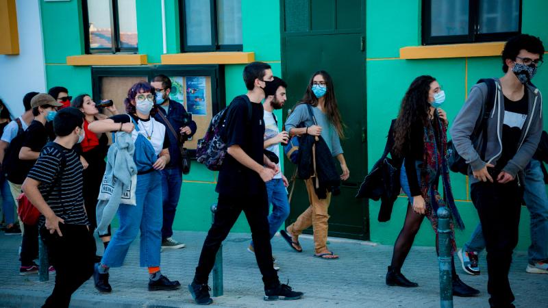 Comício com jovens apoiantes da candidatura, Seixal