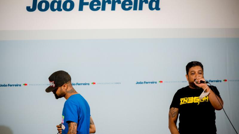 Comício com jovens apoiantes da candidatura, Seixal