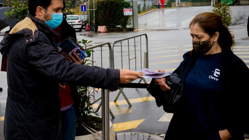 Contacto com os trabalhadores Continental Mabor