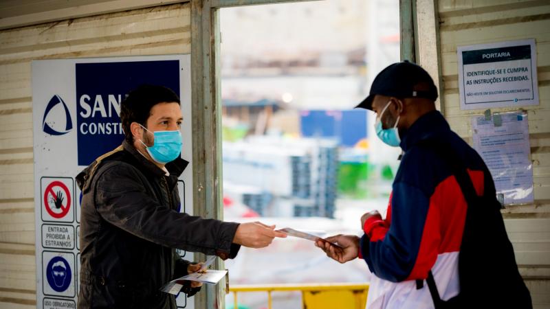 Contacto com trabalhadores da construção civil, Lisboa
