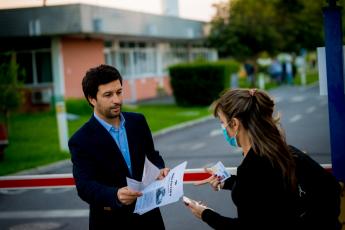 Contacto com trabalhadores Call Center da Fidelidade, Évora