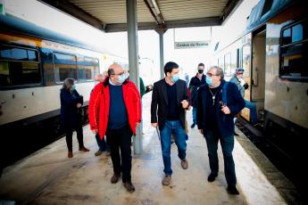 Deslocação no comboio que liga o Bombarral às Caldas da Rainha