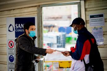 Contacto com trabalhadores da construção civil, Lisboa