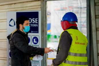 Contacto com trabalhadores da construção civil, Lisboa