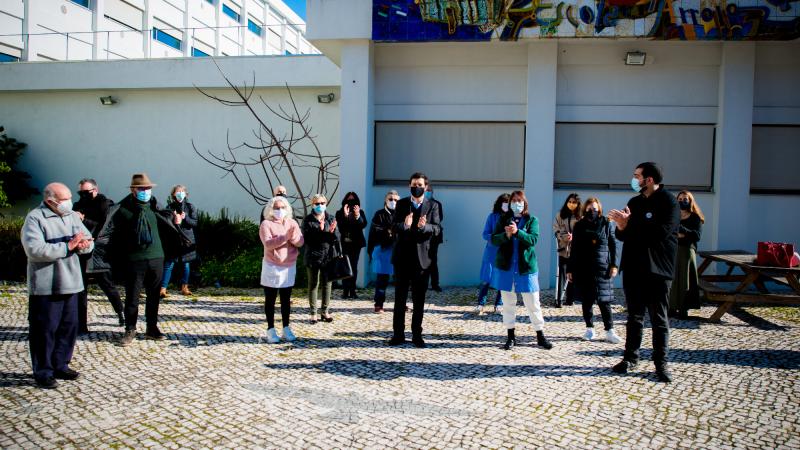 Contacto com trabalhadores da educação, Escola António Arroio, Lisboa